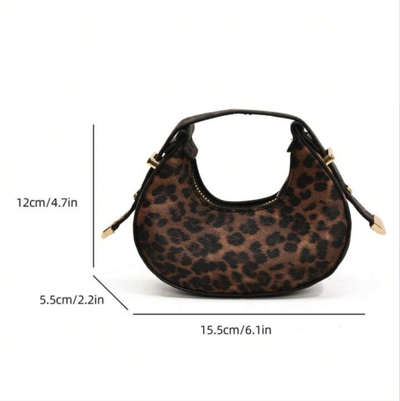 Mini Cute Leopard Print Shoulder Bag For Women, Fashionable & High-Quality Half - Picture 4 of 6
